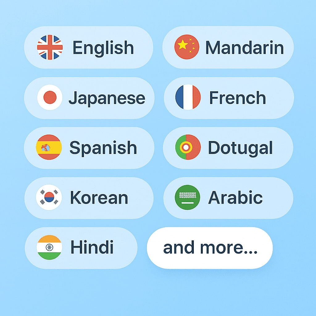 60+ Languages